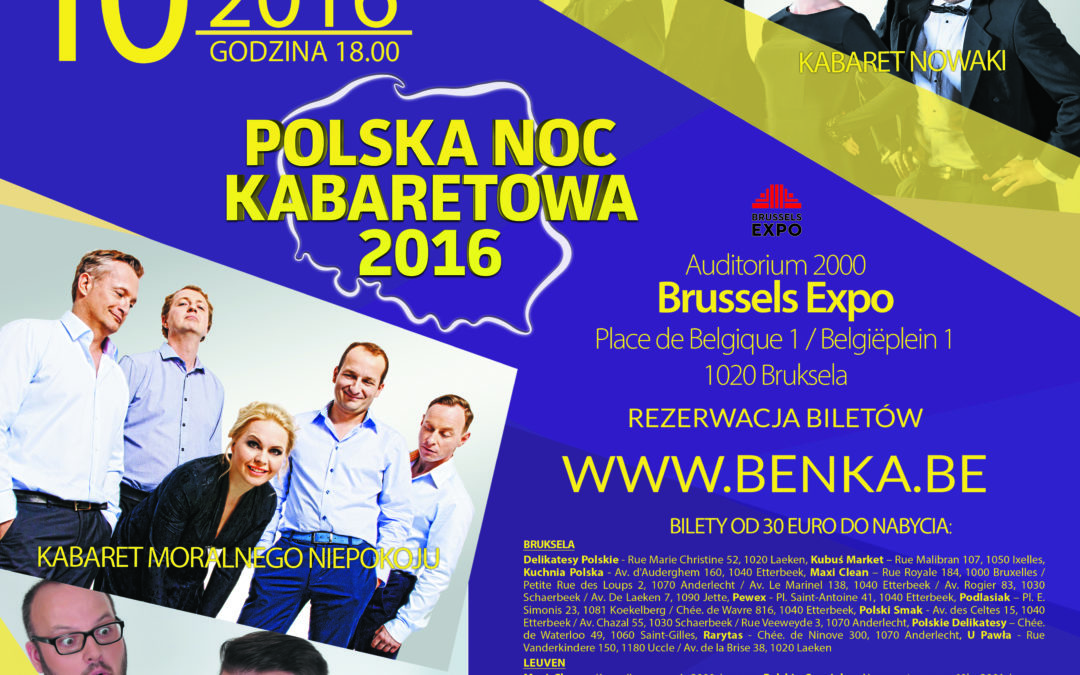 Benka-Polska Noc Kabaretowa 2016 w Brukseli